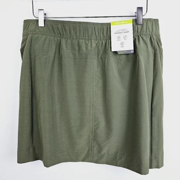 Eddie Bauer Olive Green Slightly Curvy Straight Spindrift UPF 50+ Skort NWT - Picture 2 of 8